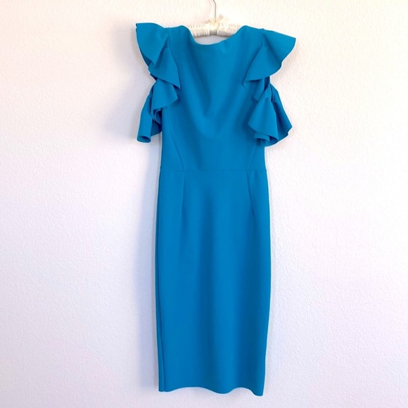 CHIARA BONI V-Neck Knee-Length Dress Size: Small Sz 42 - Picture 11 of 16